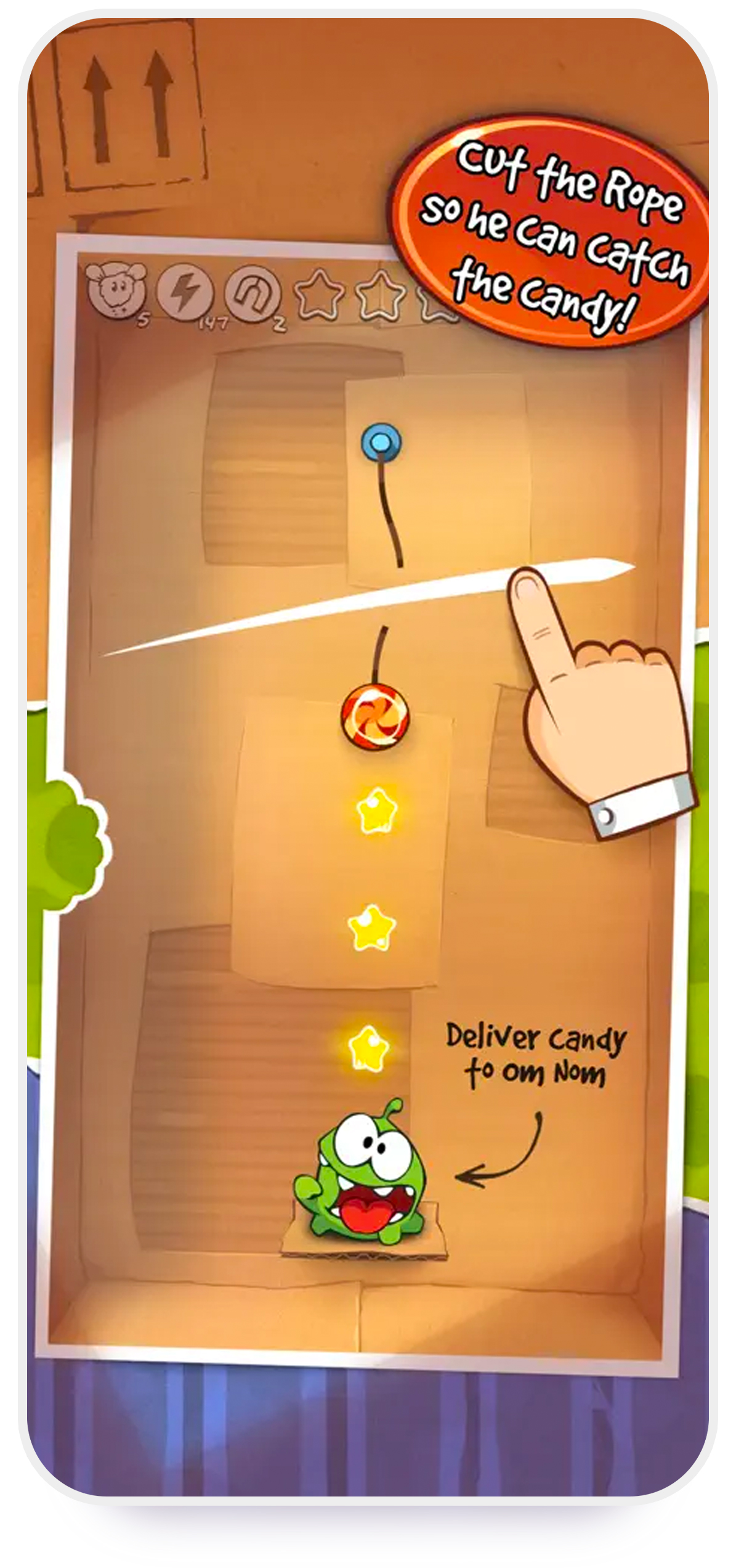 بازی Cut The Rope بهترین بازی فکری آیفون در سال ۲۰۲۲